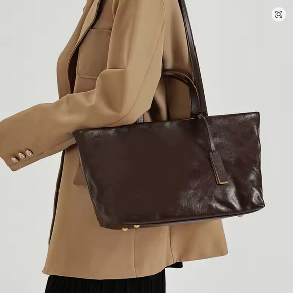 Premium genuine cowhide leather tote bag - Picture 10 of 13